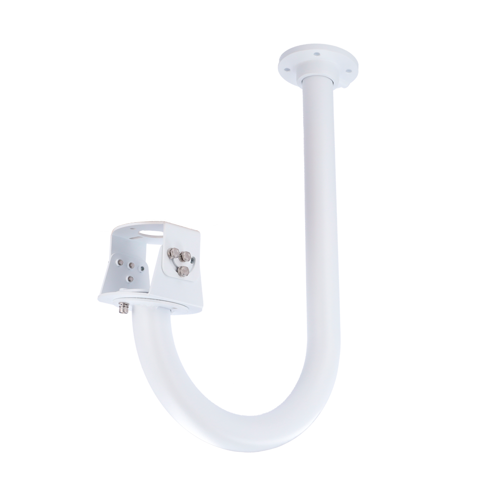 Support mural - Pour dômes motorisés - Convient pour une utilisation en extérieur et en intérieur - Couleur blanche - Passe-câble